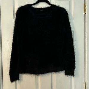 Jessica Simpson black furry knit sweater. Size XS.
